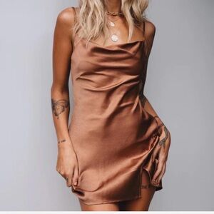 PRINCESS POLLY SATIN MINI DRESS